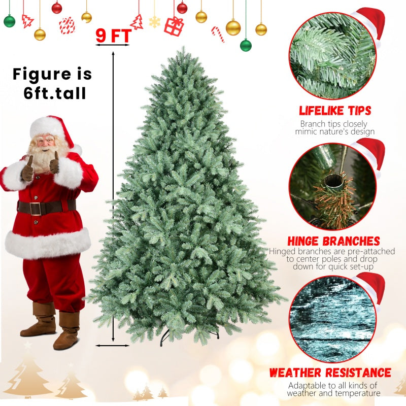 PE, PVC Christmas Tree, Green - 9ft
