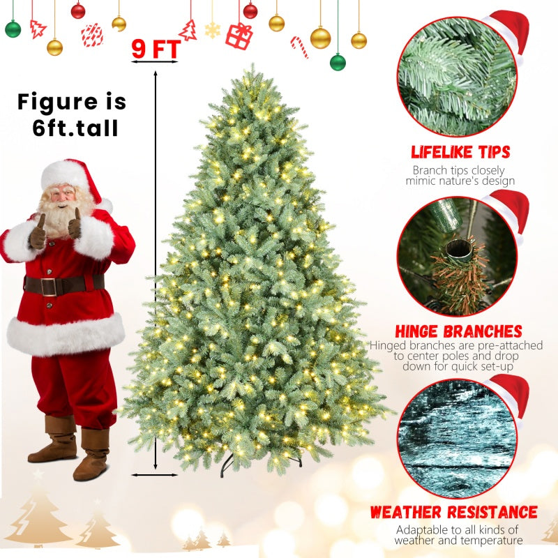 PE, PVC Christmas Tree, Green - 9ft