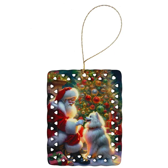 American Eskimos And Santa Claus Porcelain Decorations Christmas Tree Hanging Decorations - Default