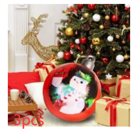 Christmas Ornament Ball Outdoor Pvc 60CM Inflatable Decorated Ball PVC Giant Big Large Balls Xmas Tree Decorations Toy Ball - Double Sided Red Snowman/3PCS/60cm