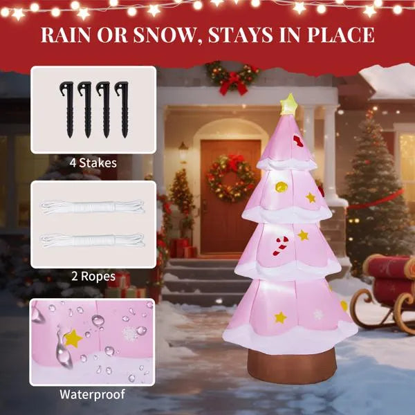 7.2FT Lighted Christmas Inflatable Decoration, Inflatable Christmas Tree, Funny Blow Up Yard Decorations With Built-in LED Lights For Holiday Party Front Yard Lawn Garden Decor - Default title