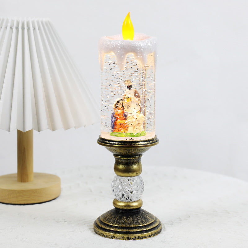 Christmas Decorations Candle Light Scene Layout - Picture Style