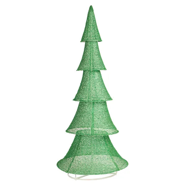 6FT Lighted Christmas Tree Yard Decorations, Pre-lit Pull Up Christmas Tree With 200 LED Warm White Lights For Xmas Outdoor Holiday Indoor Decor Lighted Holiday Displays - Default title