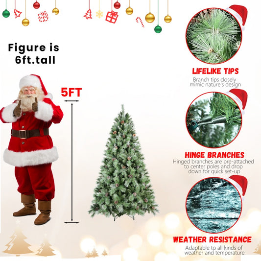 PVC Christmas Tree, Christmas Decorations - 5ft