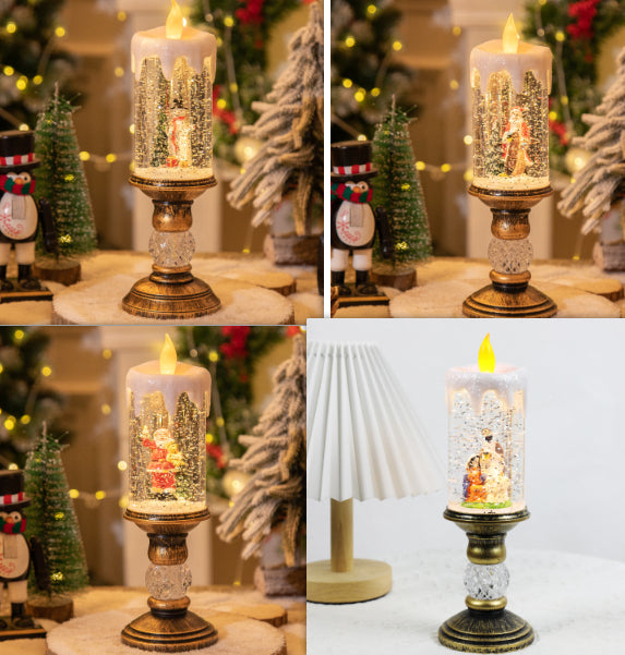 Christmas Decorations Candle Light Scene Layout - Set