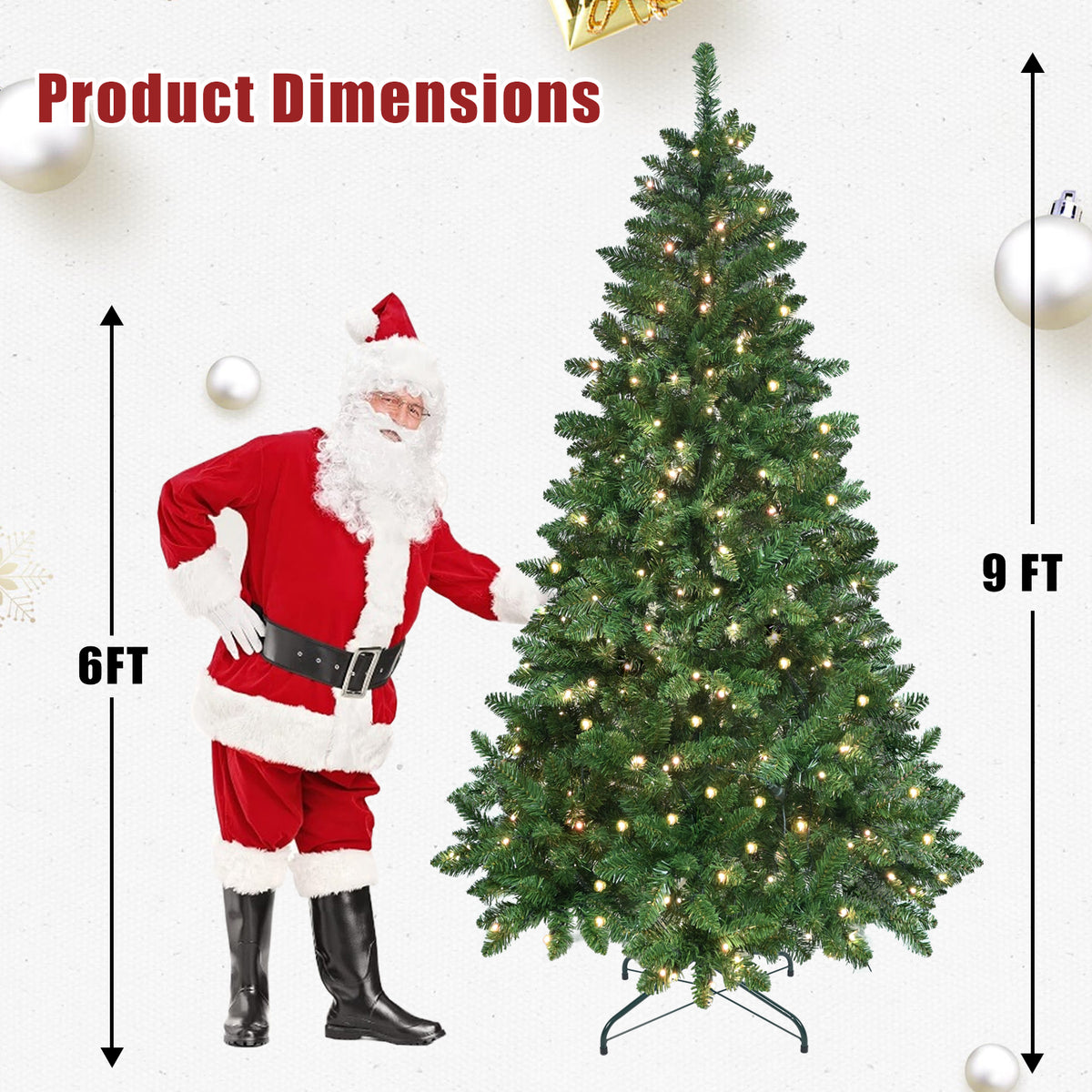 PE, PVC Christmas Tree, Christmas Decorations, Holiday Decorations - 9ft