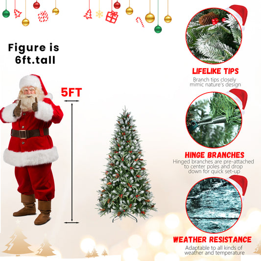 PVC Christmas Tree, Christmas Decorations - 5ft