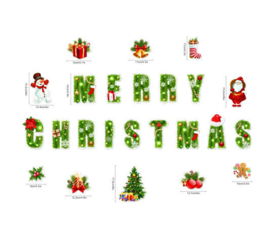 Christmas Decoration Refrigerator Sticker Set - CT124