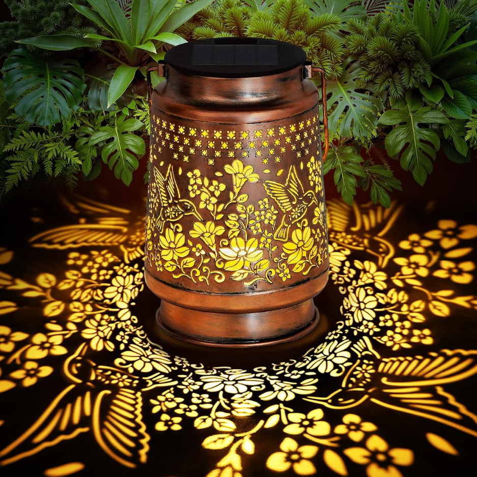 Solar Lantern Outdoor Waterproof Decorations Garden Decor, Christmas Birthday Gifts For Women, Mom, Grandma Decorative Garden - YELLOW
