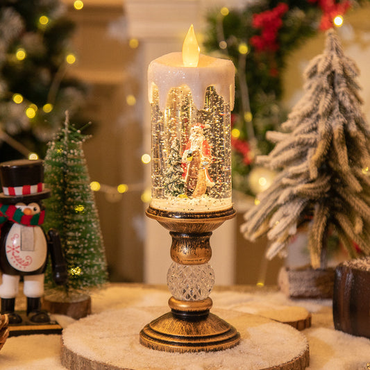 Christmas Decorations Candle Light Scene Layout - High Old Man