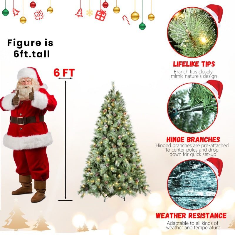 PVC Christmas Tree, Christmas Decorations - 6ft