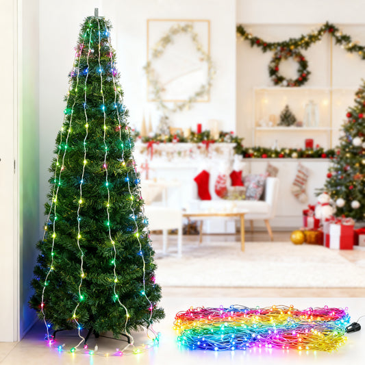Christmas Tree Light Strings, LED Light Strings With Remote Control, Colorful Lights, Warm White Light Strings, Christmas Decorations - MultiColor  10 Strings