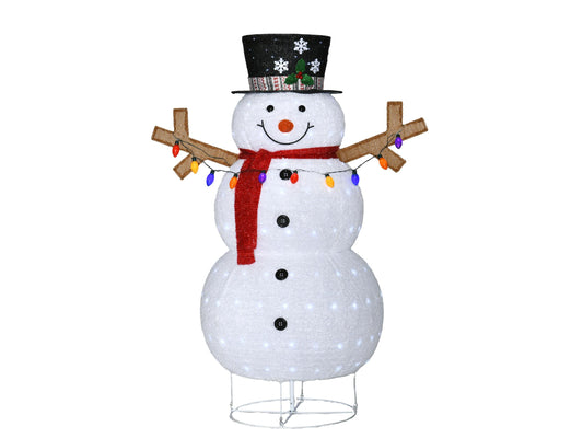Plush Lantern Snowman With Warm LED Lights Indoor And Outdoor Christmas Decorations, Create A Warm Atmosphere, Easy To Install, Soft Plush Material, Warm Light Creates A Christmas Atmosphere - 1pc