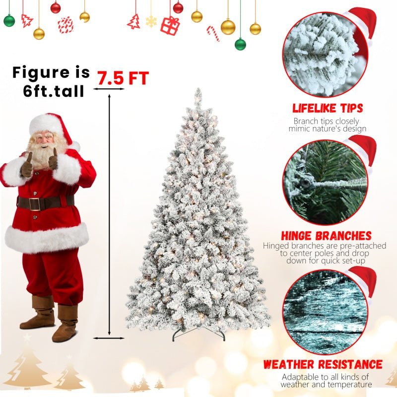 PVC, Christmas Tree, Christmas Decorations, Warm Lights - Half of 15ft