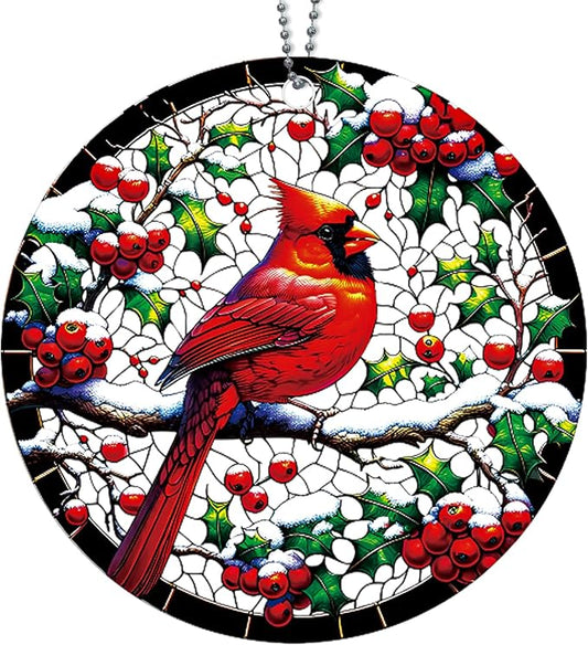Cardinal Christmas Ornaments, Red Bird Decorations For Christmas Tree, Elegant Nature-Inspired Cardinals For Holiday Home Decor - Cardinal