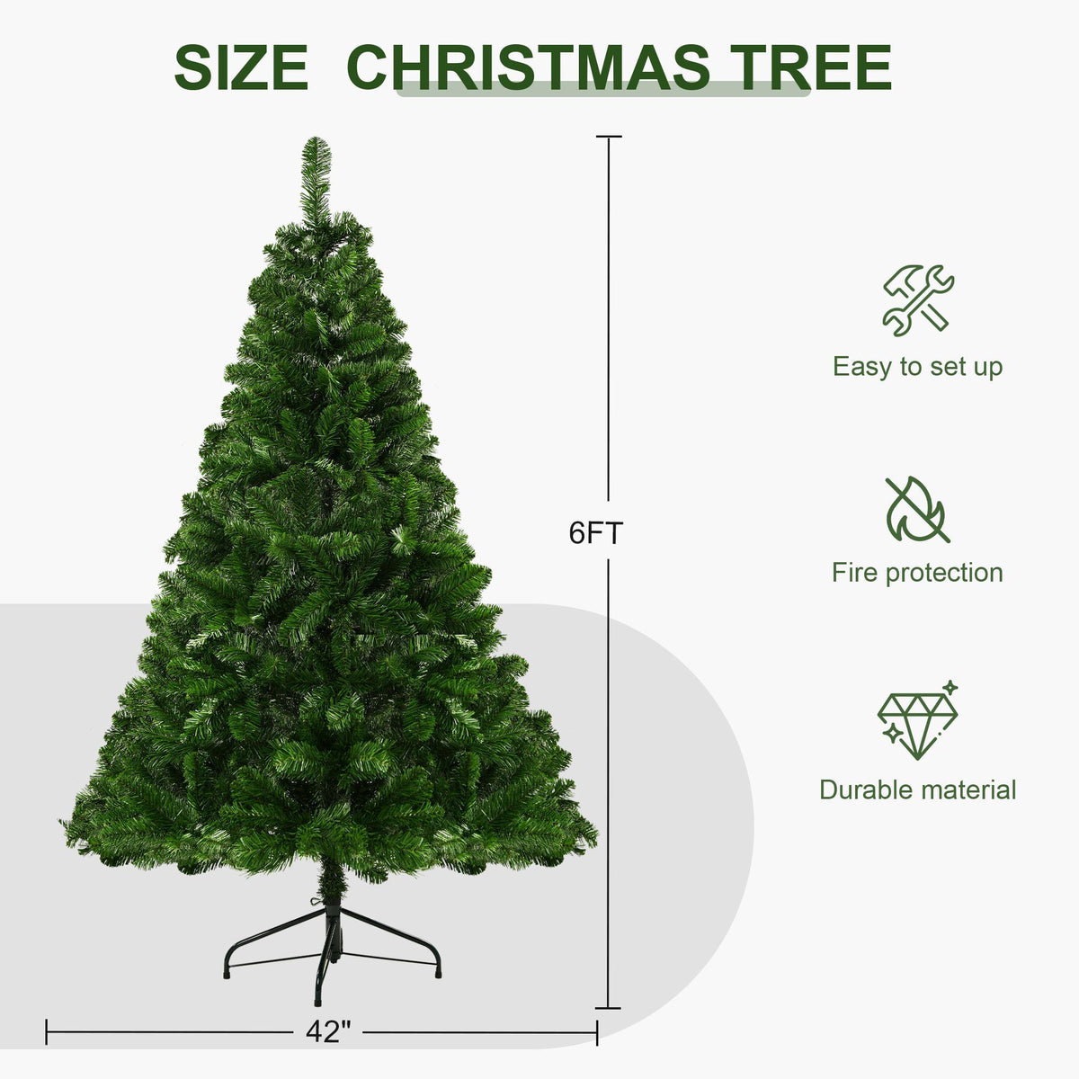 High-end Nordic Minimalist Christmas Tree Without Lights - Holiday Decorations, High-quality Festive Props - 6FT
