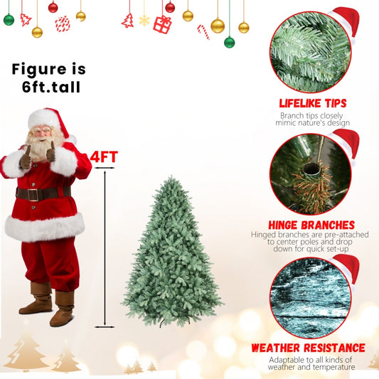 PE, PVC Christmas Tree, Green - 4ft