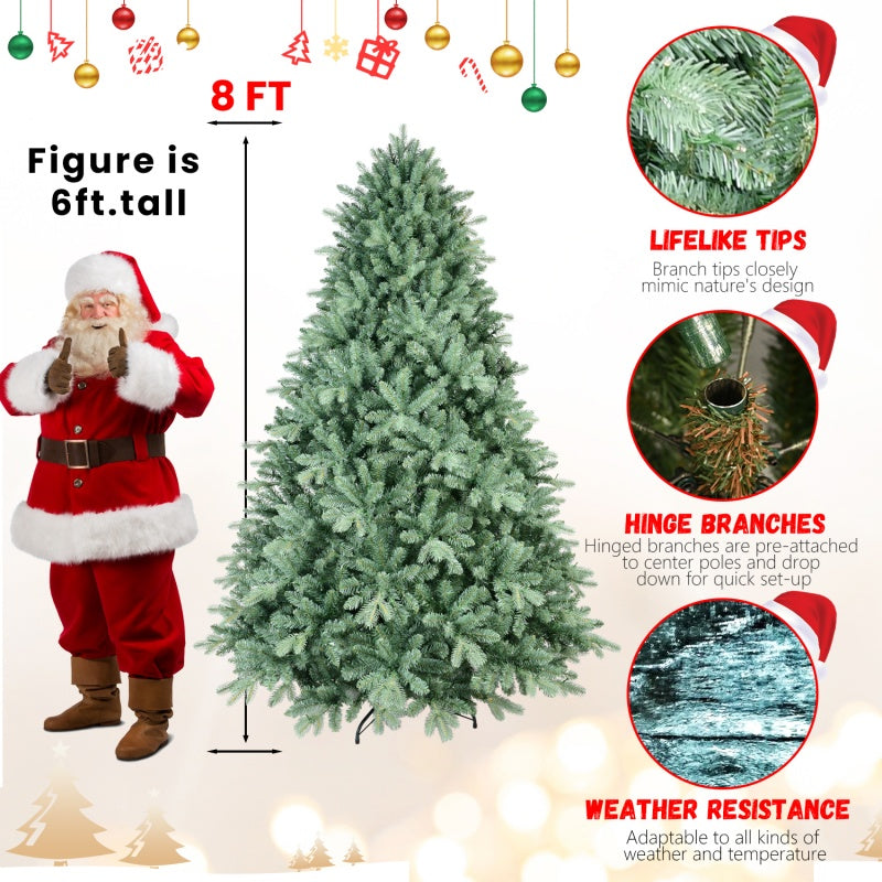 PE, PVC Christmas Tree, Green - 8ft