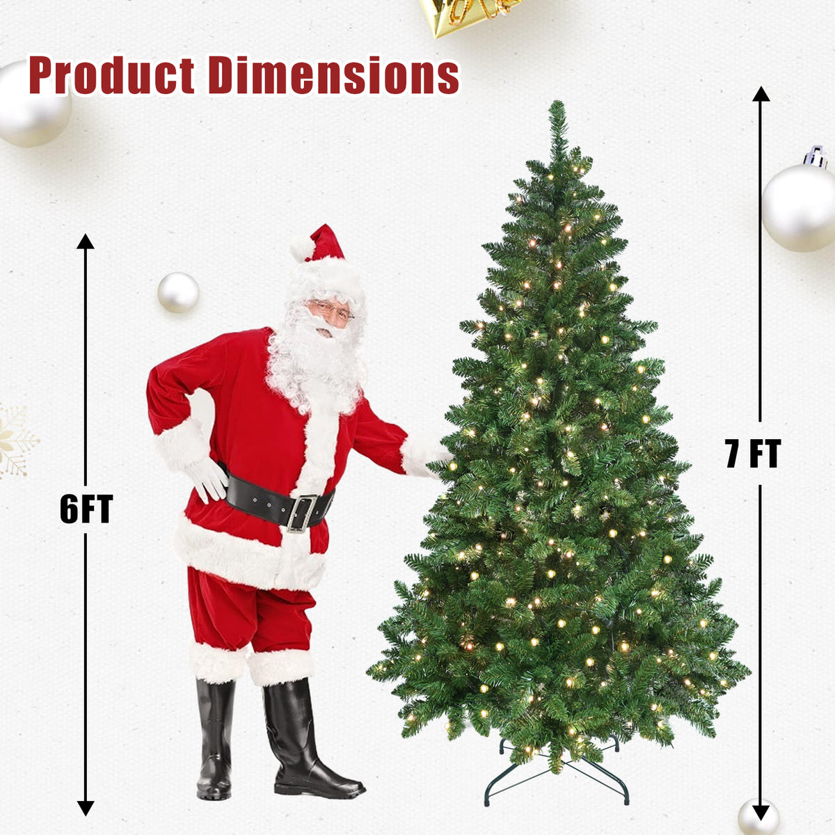 PE, PVC Christmas Tree, Christmas Decorations, Holiday Decorations - 7ft