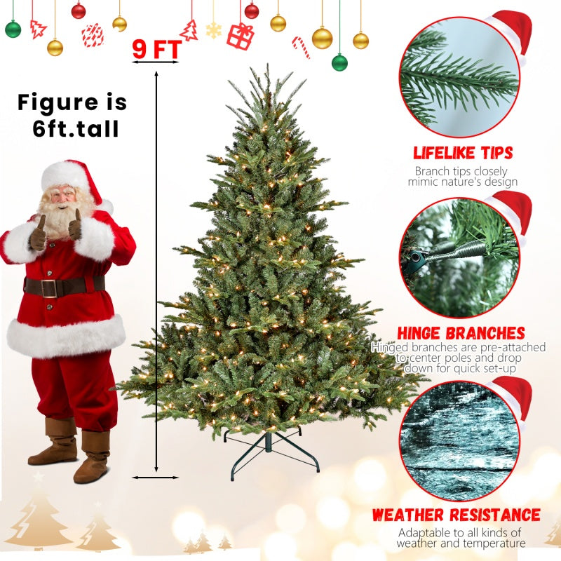 PE, PVC Christmas Tree, Green - 9ft