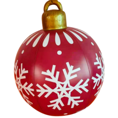 Christmas Ornament Ball Outdoor Pvc 60CM Inflatable Decorated Ball PVC Giant Big Large Balls Xmas Tree Decorations Toy Ball - Purple/1PC/60cm