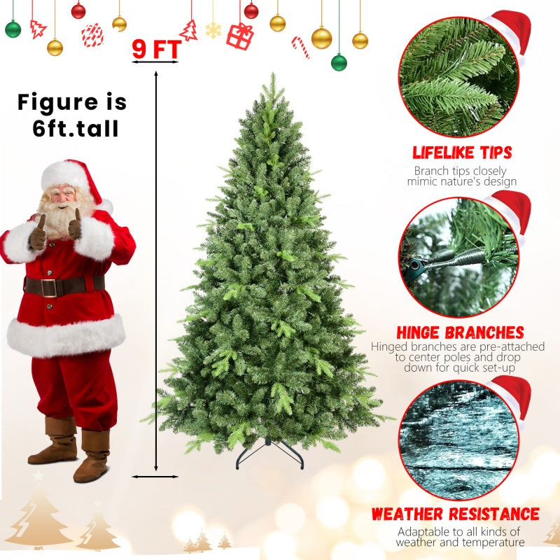 PE, PVC Christmas Tree, Green - 9ft