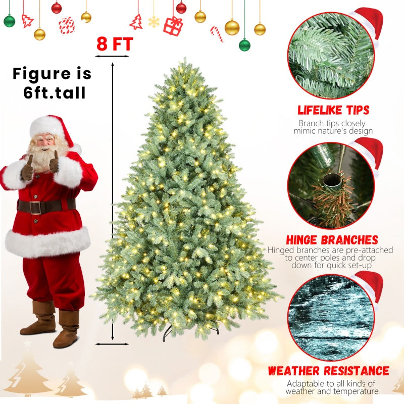 PE, PVC Christmas Tree, Green - 8ft
