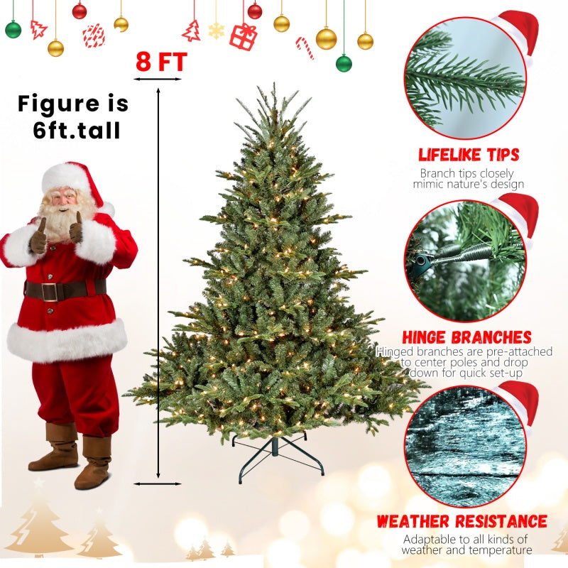 PE, PVC Christmas Tree, Green - 8ft